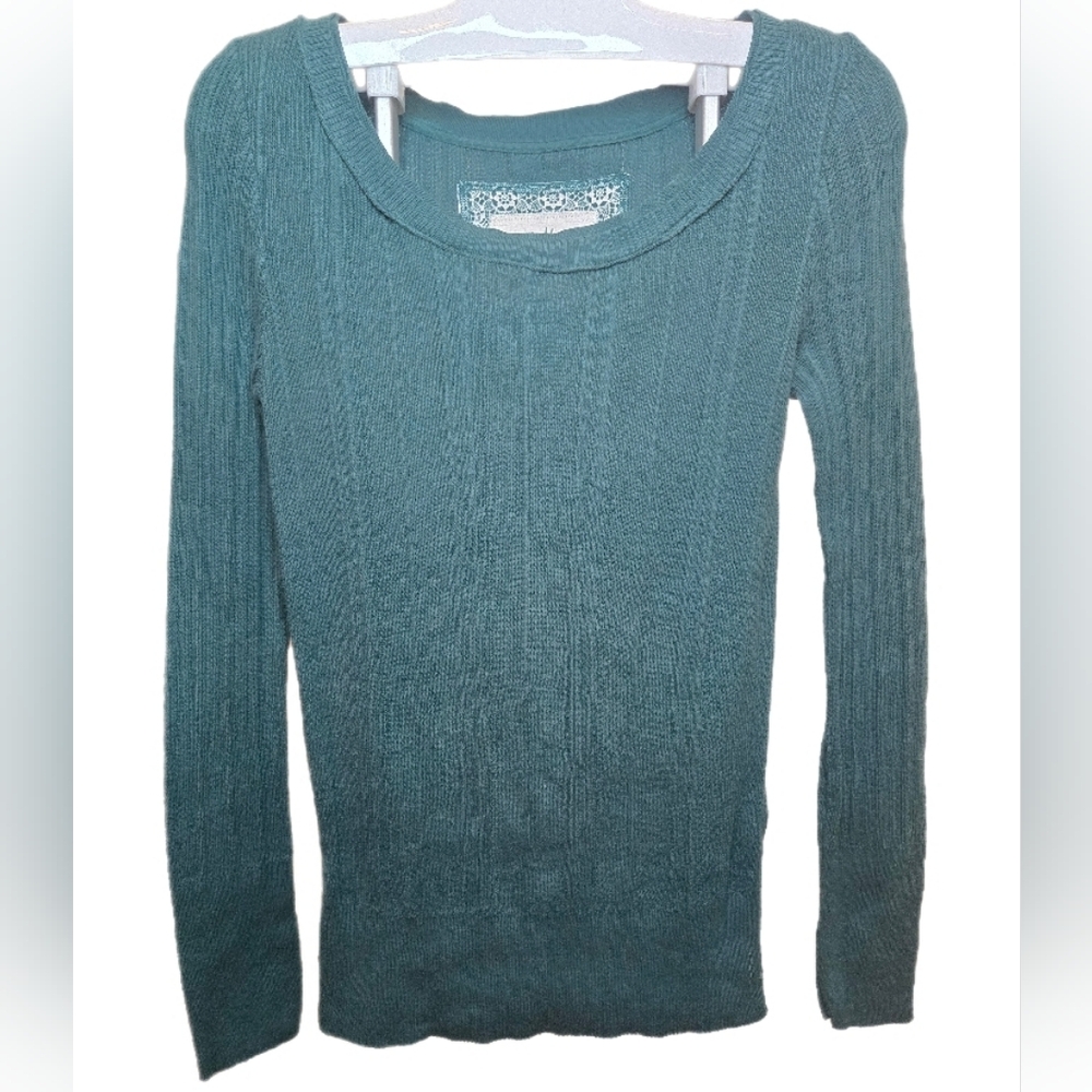 Vintage Mudd‎ Women's Hunter Green Scoop Neck Sweater